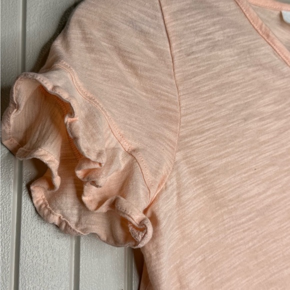 Matilda Jane peach/pink Short Sleeve Tee with Ruffle Details - Picture 3 of 5